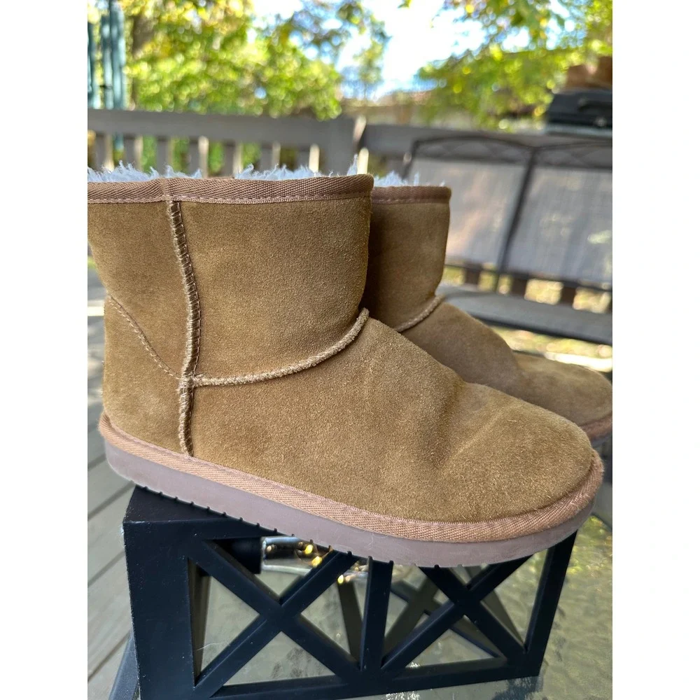 Koolaburra by UGG Kids‎ Suede Leather Zip Winter Ankle Boots Size 6
